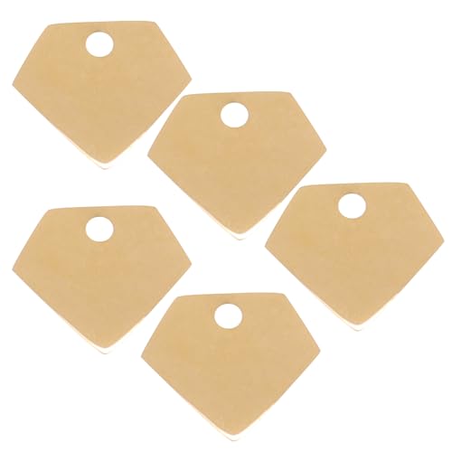 DOITOOL 5 Stück Diamantförmiger Hangentag Gravurrohlinge Blanko-etiketten Stempeln Tag-anhänger Namensetiketten Stanzen Von Rohlingen Blanko-tags Stanzen Golden Rostfreier Stahl von DOITOOL