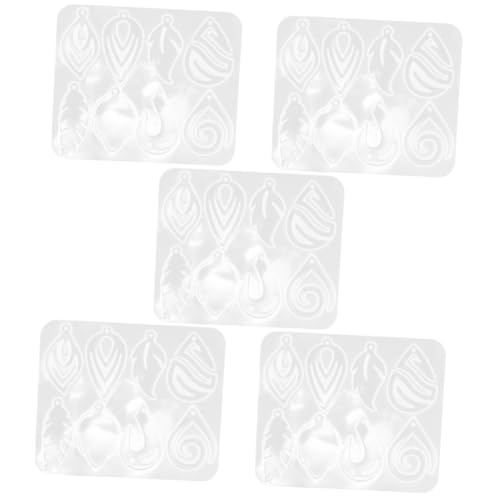 DOITOOL 5 Stück Earring Mold Silikonform für DIY Schmuck Flexible Gießform für Ohrringe und Anhänger Wiederverwendbar für Harz und Epoxidharz für Bastelprojekte von DOITOOL