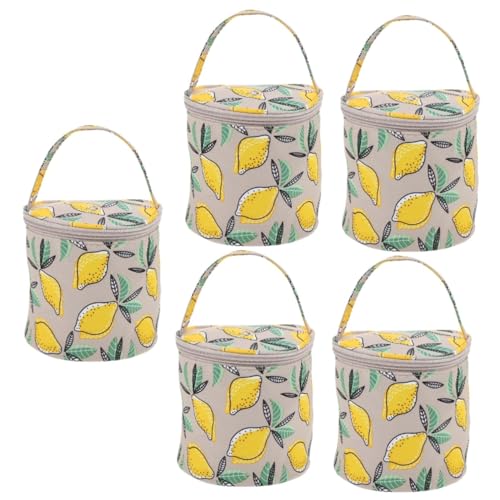 DOITOOL 5 Stück Gestrickte Aufbewahrungstasche Bag Organizer Häkeln Stricktasche Veranstalter Arbeiten Gehäkelte Tasche Strick -nadelorganisator Groß Für Tragbarer Häkel-organizer Vlies von DOITOOL