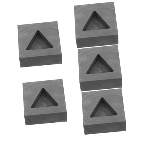 DOITOOL 5 Stück Graphit Dreieckform Hochtemperaturbeständige Gießform für Gold und Silber Langlebig und Korrosionsbeständig für Präzise Metallgießarbeiten für Schmuck und von DOITOOL