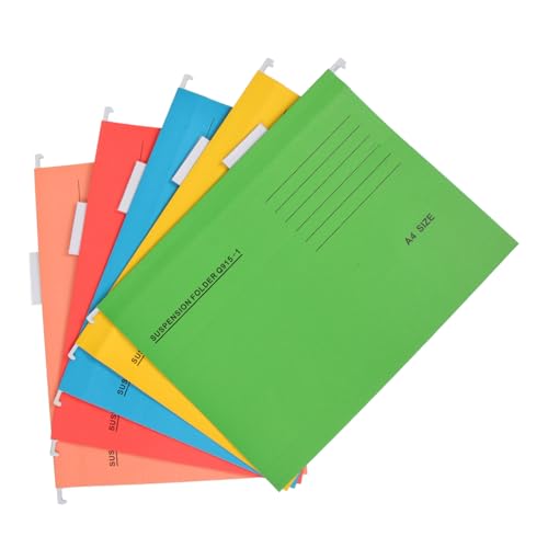 DOITOOL 5 Stück Hängende Dateiordner Bunte Fächer für Quittungen und Stabiler Organizer für Dokumente für Büro und Zuhause DOITOOL 5 Stück Hängende Dateiordner Bunte Fächer für Quittungen und Stabiler Organizer für Dokumente für Büro und Zuhause von DOITOOL