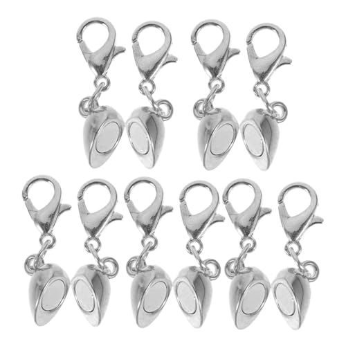 DOITOOL 5 Stück Herzform Magnetverschlüsse für DIY Schmuck Silberne Magnet Clips für Armbänder und Schmuckherstellung und Personalisierte DOITOOL 5 Stück Herzform Magnetverschlüsse für DIY Schmuck Silberne Magnet Clips für Armbänder und Schmuckherstellung und Personalisierte von DOITOOL