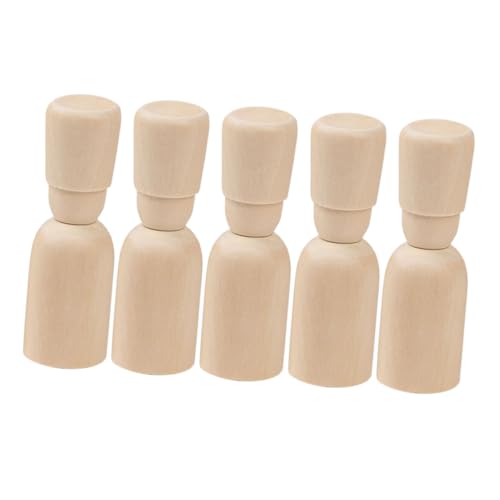 DOITOOL 5 Stück Holzfiguren zum Bemalen Diy Puppen Naturholz Kreative Bastelfiguren für Dekorative Holzpuppen für Zuhause Fördert Motorische Fähigkeiten und Kreativität DOITOOL 5 Stück Holzfiguren zum Bemalen Diy Puppen Naturholz Kreative Bastelfiguren für Dekorative Holzpuppen für Zuhause Fördert Motorische Fähigkeiten und Kreativität von DOITOOL