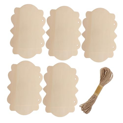 DOITOOL 5 Stück Holzschilder zum Hängen Groß mit Hanfseil Robuste Leichte Holztafeln Blanko für DIY Basteln Tür Wanddeko Rustikaler Charme für Vielseitige Dekoration DOITOOL 5 Stück Holzschilder zum Hängen Groß mit Hanfseil Robuste Leichte Holztafeln Blanko für DIY Basteln Tür Wanddeko Rustikaler Charme für Vielseitige Dekoration von DOITOOL