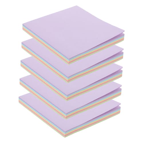 DOITOOL 5 Stück Kawaii Notizblöcke Haftnotizen für Terminplanung Bürobedarf Kleine Notizblätter für Studenten Helllila von DOITOOL