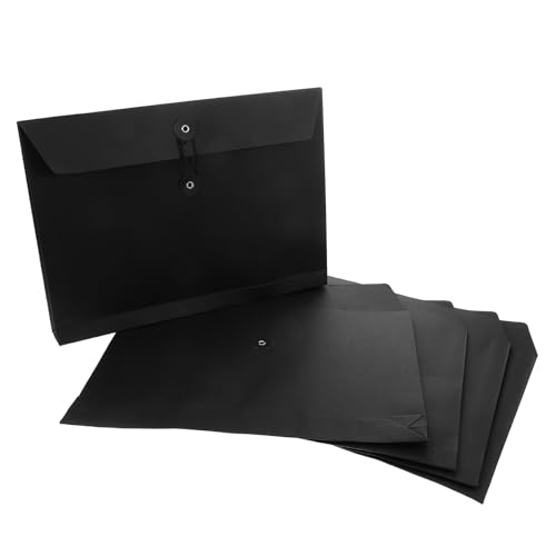 DOITOOL 5 Stück Kraftpapier Dokumentenumschläge Wiederverwendbare Aktenordner Große Kapazität für Büro Meetings und Geschäftsreisen Vielseitiger Dokumenten Organizer von DOITOOL
