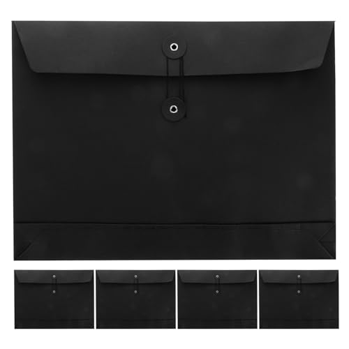 DOITOOL 5 Stück Kraftpapier Dokumentenumschläge mit Stabilen Hüllen Eleganter und Robuster Aufbewahrung für Reiseunterlagen Bürobedarf und Dokumentenorganisation Vielseitig Einsetzbar von DOITOOL