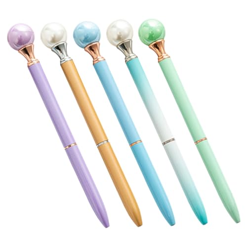 DOITOOL 5 Stück Kugelschreiber Ball Farbig Stifte Blau Multi Schreiben Tipp Business Pen Schwarz Kreativer Schreibstift Stift Mit Mehreren Tintenfarben Schreibtischzubehör Metall von DOITOOL