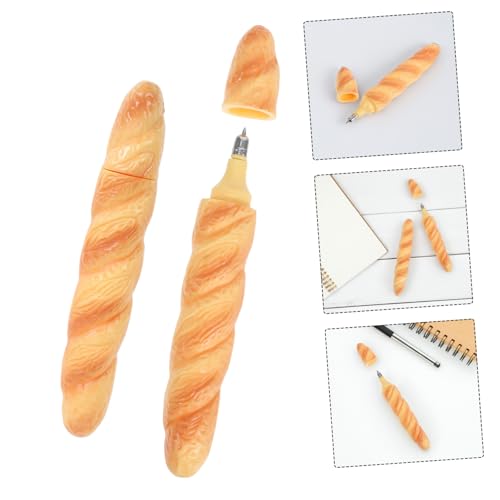 DOITOOL 5 Stück Kugelschreiber Brotform Realistisch Schwarzer Tintenstift Lustig Brot Stift Schreibgerät Büro Schule Einzigartige Food Dekorativ Leicht Transportabel von DOITOOL