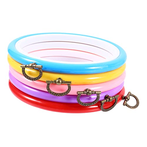 DOITOOL 5 Stück Kunststoff Stickrahmen Rund Embroidery Hoop Kreuzstich Diy Basteln Handlich Für Anfänger Sticken und Dekorieren Zufällige Farbe DOITOOL 5 Stück Kunststoff Stickrahmen Rund Embroidery Hoop Kreuzstich Diy Basteln Handlich Für Anfänger Sticken und Dekorieren Zufällige Farbe von DOITOOL