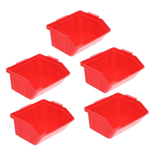 DOITOOL 5 Stück Lagerteilebox schräg Stapelung Organisatoren groß Lagerung Vorratsbehälter bürogadges bastel materialien acessories Kunststoffboxen für Komponenten Teileorganisator Abs rot DOITOOL 5 Stück Lagerteilebox schräg Stapelung Organisatoren groß Lagerung Vorratsbehälter bürogadges bastel materialien acessories Kunststoffboxen für Komponenten Teileorganisator Abs rot von DOITOOL