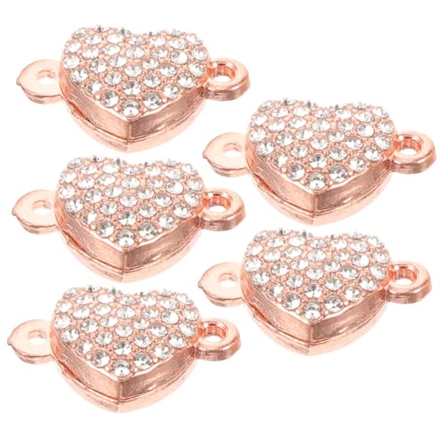 DOITOOL 5 Stück Magnetverschluss für Schmuck Herzförmige Schmuckverschlüsse Legierung Zubehör für Armbänder und Glänzend und Dekorativ für DIY Projekte DOITOOL 5 Stück Magnetverschluss für Schmuck Herzförmige Schmuckverschlüsse Legierung Zubehör für Armbänder und Glänzend und Dekorativ für DIY Projekte von DOITOOL