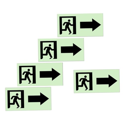 DOITOOL 5 Stück Nachleuchtende Richtungshinweis Aufkleber Praktisch Entfernbare Sicherheitsmarkierung Für Fluchtwege Gemeinschaftsräume DOITOOL 5 Stück Nachleuchtende Richtungshinweis Aufkleber Praktisch Entfernbare Sicherheitsmarkierung Für Fluchtwege Gemeinschaftsräume von DOITOOL