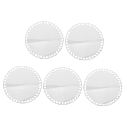 DOITOOL 5 Stück Rundes Acryl Korbboden Transparent Strapazierfähig Für DIY Häkeln Taschenbasis Handarbeit Kreative Bastelprojekte von DOITOOL