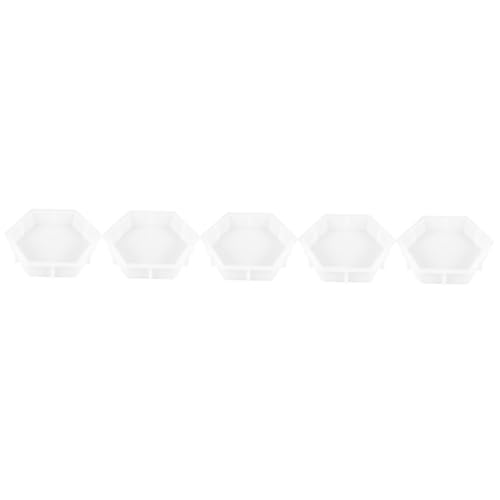DOITOOL 5 Stück Silikonform Hexagon Diy Gießform für Epoxidharz Resin Flexible Wiederverwendbare Silikonform für Getrocknete Blumen Harz und Bastelprojekte Lebensmittelechtes Material von DOITOOL