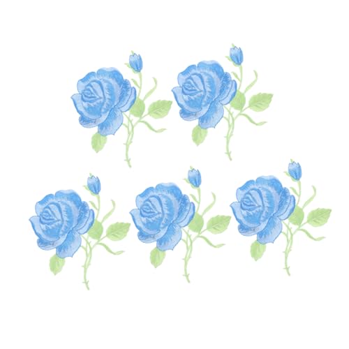 DOITOOL 5 Stück Stickmaterialien gestickte Aufnäher nähen Stickereiapplikationen Stich-Patch Blumensticke Patches bestickt gestickter Kleidungsfleck Gestickte Anwendung Stickgarn Blau DOITOOL 5 Stück Stickmaterialien gestickte Aufnäher nähen Stickereiapplikationen Stich-Patch Blumensticke Patches bestickt gestickter Kleidungsfleck Gestickte Anwendung Stickgarn Blau von DOITOOL