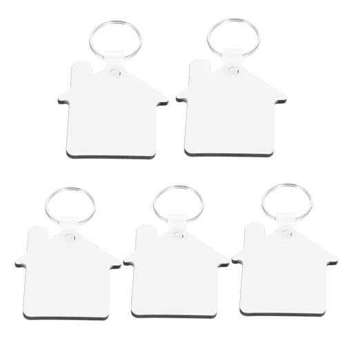 DOITOOL 5 Stück Sublimation Schlüsselanhänger Blanko Multifunktionale DIY Anhänger für Wärmeübertragung Aufhänger Anhänger Dekoration Zubehör von DOITOOL