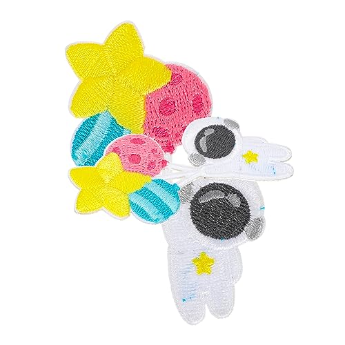 DOITOOL 5 Stück Teiliges Astronauten Stickapplikationen für Kleidung Lustige Flicken zum Aufbügeln und Nähen für Jeans Taschen und Diy Projekte von DOITOOL
