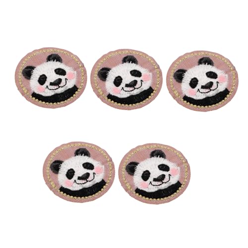 DOITOOL 5 Stück Teiliges Bügelbilder Panda Kaninchen Stickerei Aufnäher Langlebige Kleidung Reparatur Patches Diy Stoffapplikationen zum Aufbügeln für Jacken Jeans Rucksäcke und Shirts von DOITOOL
