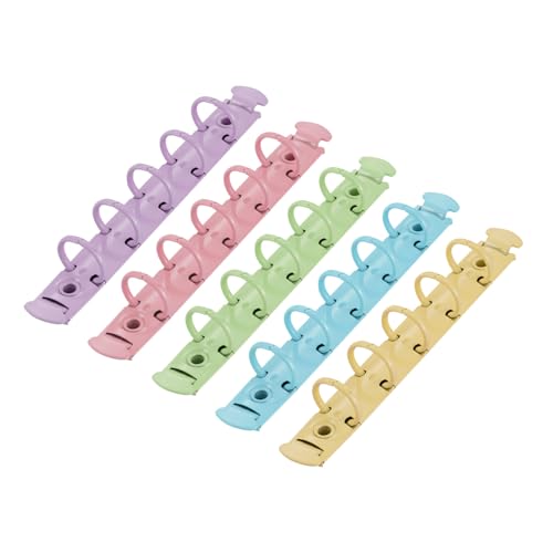 DOITOOL 5 Stück Teiliges Bunte Metall-lochbuchringe Verschleißfeste Binder Clips für DIY Notizbücher Scrapbooks Karteikarten Zubehör DOITOOL 5 Stück Teiliges Bunte Metall-lochbuchringe Verschleißfeste Binder Clips für DIY Notizbücher Scrapbooks Karteikarten Zubehör von DOITOOL