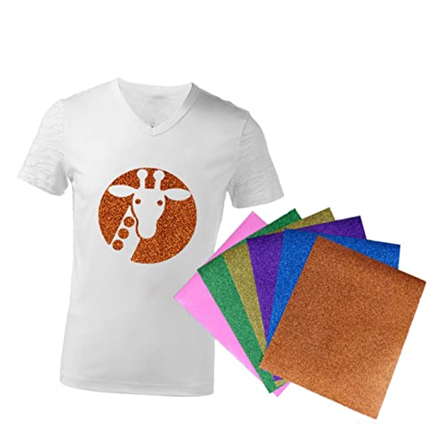 DOITOOL 5 Stück Teiliges Diy Set für T Shirts und Stoffe Glitzer Transferfolie Rot Blau Silber und Grün zum Aufbügeln für Kreative Projekte Zufällige Farbe DOITOOL 5 Stück Teiliges Diy Set für T Shirts und Stoffe Glitzer Transferfolie Rot Blau Silber und Grün zum Aufbügeln für Kreative Projekte Zufällige Farbe von DOITOOL