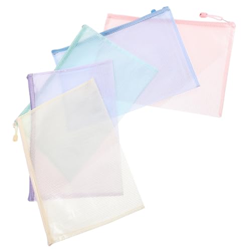 DOITOOL 5 Stück Teiliges Dokumententaschen mit Reißverschluss Transparente Mesh Aufbewahrungsbeutel Wasserabweisend Vielseitig für Büro Schule Reisen Sichere Aufbewahrung Kleiner DOITOOL 5 Stück Teiliges Dokumententaschen mit Reißverschluss Transparente Mesh Aufbewahrungsbeutel Wasserabweisend Vielseitig für Büro Schule Reisen Sichere Aufbewahrung Kleiner von DOITOOL