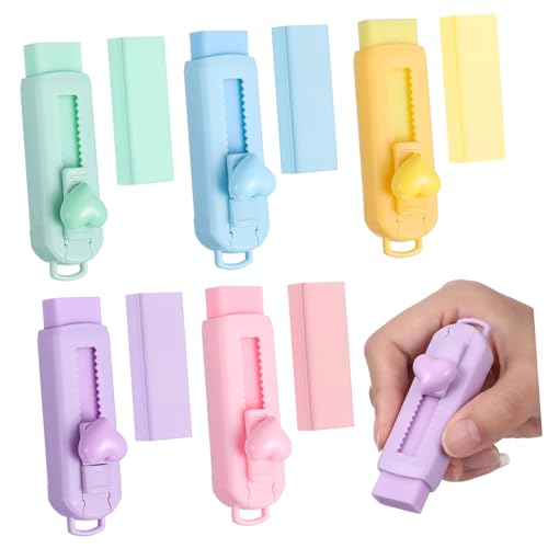DOITOOL 5 Stück Teiliges Einziehbare Radiergummis für Schüler Praktische Farbenfrohe Radierer mit Schutzdeckel für Sauberes Radieren im Klassenzimmer und Büro für Künstler und Studenten DOITOOL 5 Stück Teiliges Einziehbare Radiergummis für Schüler Praktische Farbenfrohe Radierer mit Schutzdeckel für Sauberes Radieren im Klassenzimmer und Büro für Künstler und Studenten von DOITOOL