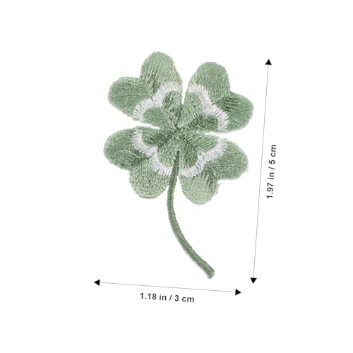 DOITOOL 5 Stück Teiliges Four Leaf Appliques Aufnäher mit Hotfix Kleber Bestickte Cartoon Patches für Kleidung Hüte Taschen Vielseitige DIY Dekoration und Reparatur von DOITOOL
