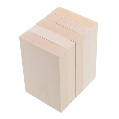 DOITOOL 5 Stück Teiliges Glatte Basswood holzplatten Unbehandelte DIY holzbretter zum Basteln Bemalbar Glatt Poliert Puzzle Burgenbau und Kreative Holzprojekte von DOITOOL