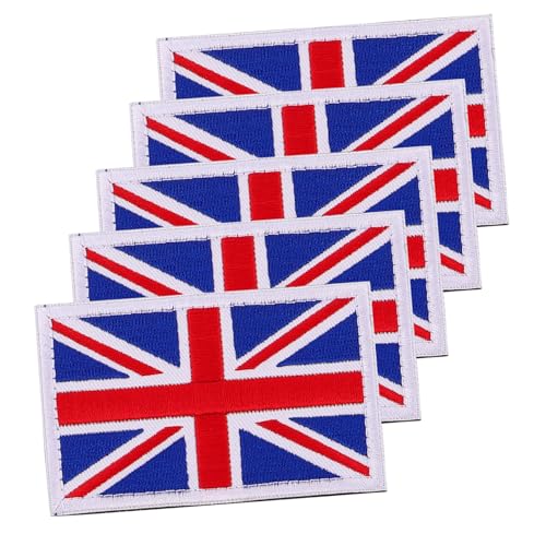 DOITOOL 5 Stück Teiliges Handbestickter Uk Flaggen-aufnäher Robuste Stoffapplikationen mit Union Jack Motiv zum Aufnähen für DIY Kleidung Hüte Rucksäcke und Kreative Bastelprojekte DOITOOL 5 Stück Teiliges Handbestickter Uk Flaggen-aufnäher Robuste Stoffapplikationen mit Union Jack Motiv zum Aufnähen für DIY Kleidung Hüte Rucksäcke und Kreative Bastelprojekte von DOITOOL