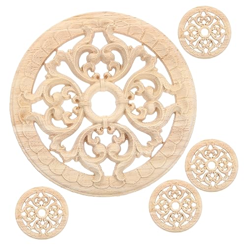 DOITOOL 5 Stück Teiliges Holzornament Naturholz Geschnitzte Applikationen für Möbel Handgefertigte Dekoration für Diy Projekte DOITOOL 5 Stück Teiliges Holzornament Naturholz Geschnitzte Applikationen für Möbel Handgefertigte Dekoration für Diy Projekte von DOITOOL