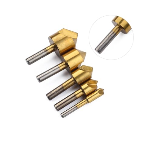 DOITOOL 5 Stück Teiliges Kobaltstahl Senkbohrer Set Hohe Härte Entgratend für Kunststoff Aluminium Kupfer Edelstahl PVC und Isolierplatten Vielseitig für Anfasen Kegellöcher DOITOOL 5 Stück Teiliges Kobaltstahl Senkbohrer Set Hohe Härte Entgratend für Kunststoff Aluminium Kupfer Edelstahl PVC und Isolierplatten Vielseitig für Anfasen Kegellöcher von DOITOOL