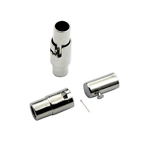 DOITOOL 5 Stück Teiliges Lederband Enden mit Magnetischem Verschluss und Verriegelungsmechanismus Innen Metall für Armband Halskette und DIY Schmuckherstellung von DOITOOL
