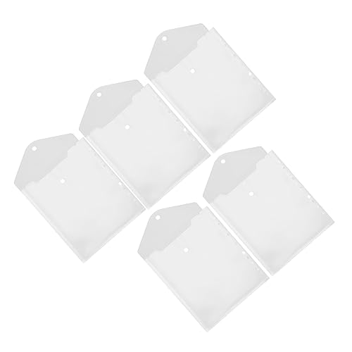 DOITOOL 5 Stück Teiliges Loseblatt Foto Ordner Taschen Transparente Dokumenten Hüllen für Büro Schule und Reisen Reißfest und Langlebig von DOITOOL