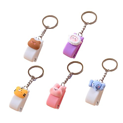 DOITOOL 5 Stück Teiliges Mini Heftgerät Schlüsselanhänger mit Niedlichen Tiermotiven Tragbar Verschleißfest für Büro Schule und Handliche für Schlüsselbund und Taschen DOITOOL 5 Stück Teiliges Mini Heftgerät Schlüsselanhänger mit Niedlichen Tiermotiven Tragbar Verschleißfest für Büro Schule und Handliche für Schlüsselbund und Taschen von DOITOOL