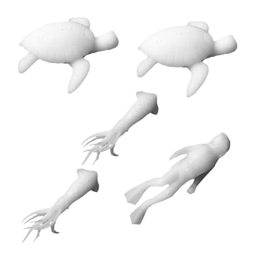 DOITOOL 5 Stück Teiliges Miniatur Wald mikrolandschaft aus Epoxidharz mit Turtles Oktopus und Taucher Langlebige DIY Dekoration Feine Details Geeignet für Resin Bastelarbeiten und Mini von DOITOOL
