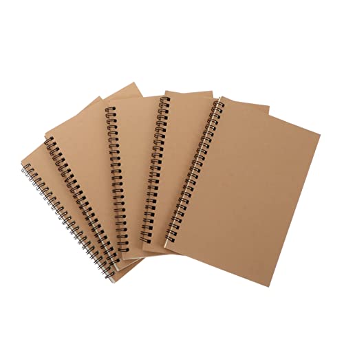 DOITOOL 5 Stück Teiliges Set Kraftpapier Spiral Notizbuch Einfaches Design für Notizen Journaling und Kreative Schreibprojekte Handschonend Doppelter Spiralmechanismus für Termine und To DOITOOL 5 Stück Teiliges Set Kraftpapier Spiral Notizbuch Einfaches Design für Notizen Journaling und Kreative Schreibprojekte Handschonend Doppelter Spiralmechanismus für Termine und To von DOITOOL