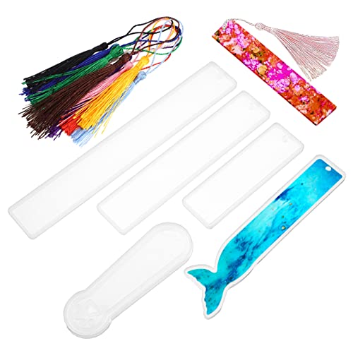 DOITOOL 5 Stück Teiliges Set Silikon Buchzeichen Moulds mit Bunten Quasten für Diy Bastelprojekte Einfache Personalisierung und Vielseitige Verwendung für Anhänger Deko und DOITOOL 5 Stück Teiliges Set Silikon Buchzeichen Moulds mit Bunten Quasten für Diy Bastelprojekte Einfache Personalisierung und Vielseitige Verwendung für Anhänger Deko und von DOITOOL