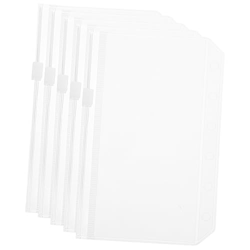 DOITOOL 5 Stück Teiliges Transparenter Reißverschluss Bindertaschen Praktische Dokumentenablage für Loseblätter Format Langlebig für Notizbücher und Planer DOITOOL 5 Stück Teiliges Transparenter Reißverschluss Bindertaschen Praktische Dokumentenablage für Loseblätter Format Langlebig für Notizbücher und Planer von DOITOOL