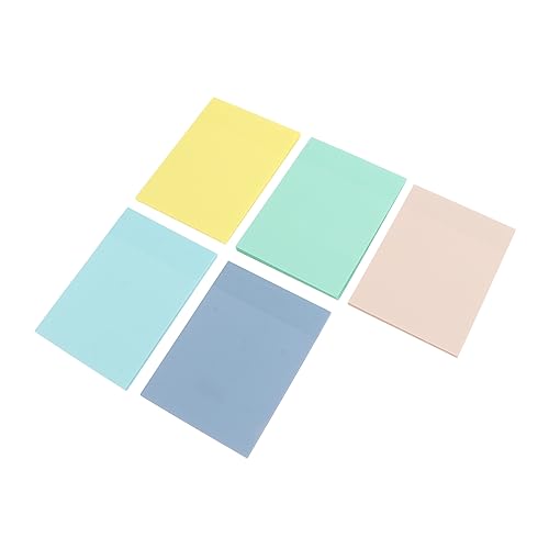 DOITOOL 5 Stück Transparente Memo Sticker Wasserdichte Haftnotizen für Büro Schule und Zuhause Selbstklebend Farben von DOITOOL