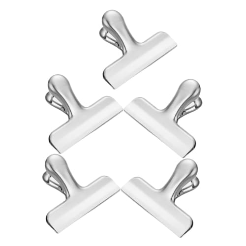 DOITOOL 5 Stück Verschlussclip büroklammern multifunktionale clips für Beutel Sichere Clips Taschenverschluss Verschlussklammern aus Edelstahl Essensclips Rostfreier Stahl Silver DOITOOL 5 Stück Verschlussclip büroklammern multifunktionale clips für Beutel Sichere Clips Taschenverschluss Verschlussklammern aus Edelstahl Essensclips Rostfreier Stahl Silver von DOITOOL