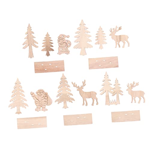 DOITOOL 5 Stück Weihnachtsdeko Holzfiguren Kreative Tischdekoration für Feiertagsfeiern DIY Weihnachtsornamente für Festliche für Partys und Bastelprojekte DOITOOL 5 Stück Weihnachtsdeko Holzfiguren Kreative Tischdekoration für Feiertagsfeiern DIY Weihnachtsornamente für Festliche für Partys und Bastelprojekte von DOITOOL