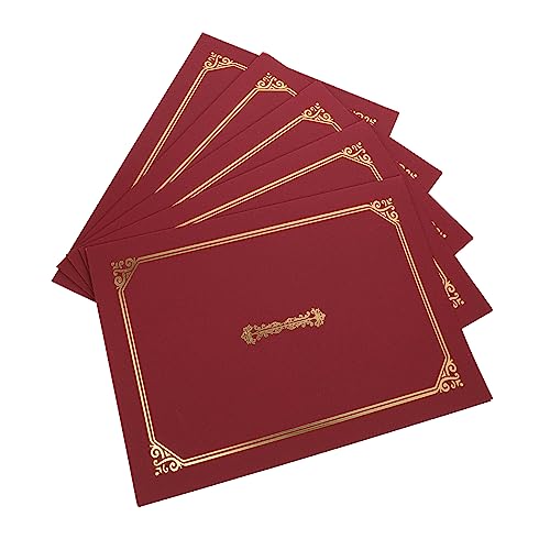 DOITOOL 5 Stück Zertifikatshülle Diplom Büro graviert dokumentieren zertifikat schutzhüllen mit dokumentenmappe mappen urkundenmappe Papier-Award-Cover Zertifikatsrahmen aus Papier DOITOOL 5 Stück Zertifikatshülle Diplom Büro graviert dokumentieren zertifikat schutzhüllen mit dokumentenmappe mappen urkundenmappe Papier-Award-Cover Zertifikatsrahmen aus Papier von DOITOOL