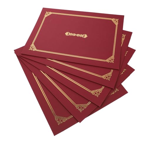 DOITOOL 5 Stück Zertifikatshülle golden Abschlusszeugnis A4 Diplomumschlag Diplom-Cover Party für dokumentenmappe mappen Schutzumschlag Diplompapierumschläge zertifikat schutzhüllen DOITOOL 5 Stück Zertifikatshülle golden Abschlusszeugnis A4 Diplomumschlag Diplom-Cover Party für dokumentenmappe mappen Schutzumschlag Diplompapierumschläge zertifikat schutzhüllen von DOITOOL