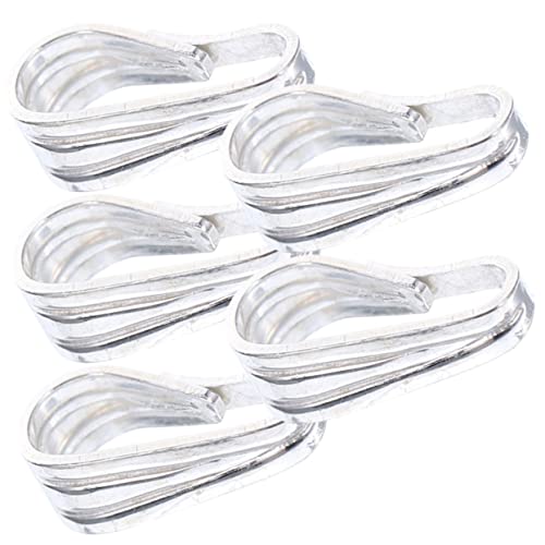 DOITOOL 5 Stück Zubehör für Guazi-Schnallen Crimpen Anhänger mehrere Schließungen Verbinder schmucksteine gemuse Klemmbügel für die Schmuckherstellung Charm-Prise-Bügel 925 Silber Silver von DOITOOL