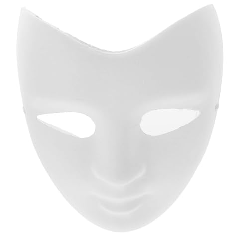 DOITOOL 5 Stück weiße Papiermasken, DIY bemalbare Gesichtsmasken, Maskenball-Requisiten für Partys, 21 x 18,5 cm DOITOOL 5 Stück weiße Papiermasken, DIY bemalbare Gesichtsmasken, Maskenball-Requisiten für Partys, 21 x 18,5 cm von DOITOOL