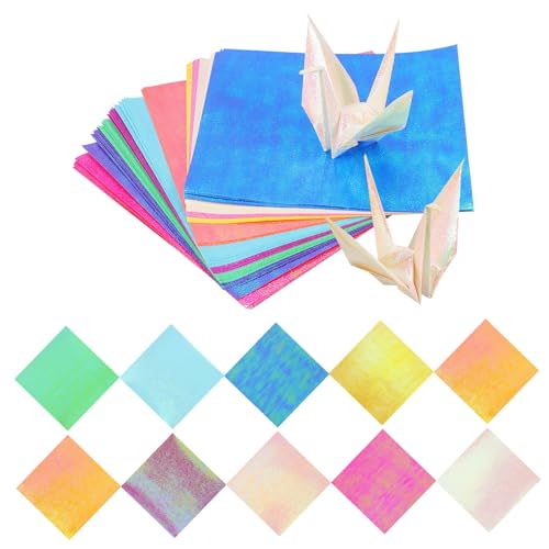 DOITOOL 50 Blätter Origami-Papierkranich Origami -Papier Origami-Kunstgewebe einzel farbig Papierhandwerk DIY-Papier basteln DIY liefert zartes Malpapier druckpapier masse von DOITOOL