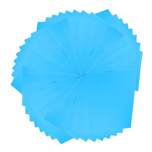 DOITOOL 50 Blatt Farbiger Karton Farbiges Kartonpapier Pastellkarton Origami -papiere Diy-papiere Malpapier Selber Machen Kunstkartenpapier Diy Bastelpapier Kartenpapiere Diy Liefert Blue von DOITOOL