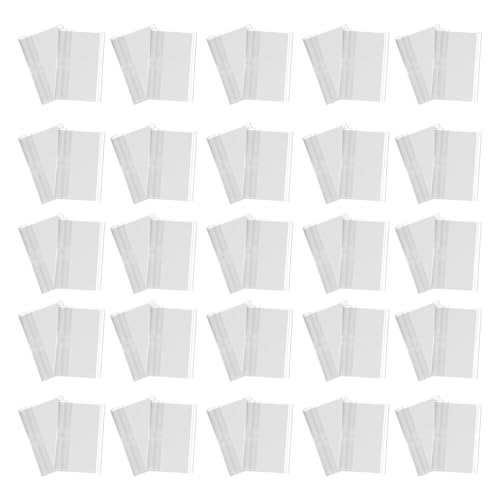 DOITOOL 50 Satz Transparenter Haken-Etikettenhalter Preisschilder Preiskarte Preisschild zum Anklipsen Preishalterclips Lebensmitteletiketthalter Preisschildhalter Papier von DOITOOL