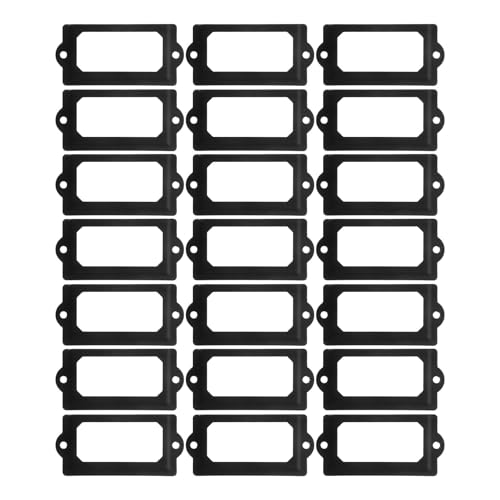 DOITOOL 50 Sets Schubladenetikettenhalter aus Eisen, für Bibliotheksordner, Schubladenkarten, Regaletiketten, Namenskartenetikettenhalter mit Schraube für Aktenschränke, Lagerbehälter DOITOOL 50 Sets Schubladenetikettenhalter aus Eisen, für Bibliotheksordner, Schubladenkarten, Regaletiketten, Namenskartenetikettenhalter mit Schraube für Aktenschränke, Lagerbehälter von DOITOOL